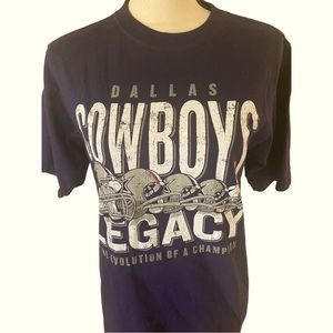 Dallas Cowboy T-Shirt (S) 100% Cotton Blue